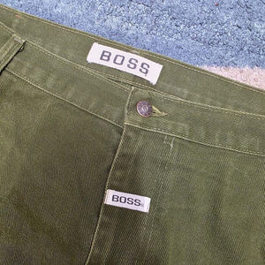 Vintage Y2K 1990's Boss Jeans Wide Leg Jeans Streetwear Green Men’s Size 42M
